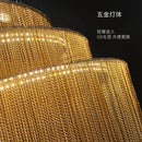 GobekUsa Gold/Silver Aluminum Chain Chandelier - Luxurious Living Room Hall Hotel Decoration