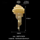GobekUsa Gold/Silver Aluminum Chain Chandelier - Luxurious Living Room Hall Hotel Decoration