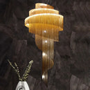 GobekUsa Gold/Silver Aluminum Chain Chandelier - Luxurious Living Room Hall Hotel Decoration