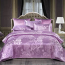 GobekUsa Jacquard Satin Summer Bedding Set - Elegant & Skin Friendly Duvet Cover - Single/Double Size