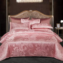 GobekUsa Jacquard Satin Summer Bedding Set - Elegant & Skin Friendly Duvet Cover - Single/Double Size