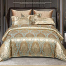 GobekUsa Jacquard Satin Summer Bedding Set - Elegant & Skin Friendly Duvet Cover - Single/Double Size
