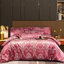 GobekUsa Jacquard Satin Summer Bedding Set - Elegant & Skin Friendly Duvet Cover - Single/Double Size