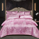 GobekUsa Jacquard Satin Summer Bedding Set - Elegant & Skin Friendly Duvet Cover - Single/Double Size