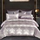 GobekUsa Jacquard Satin Summer Bedding Set - Elegant & Skin Friendly Duvet Cover - Single/Double Size