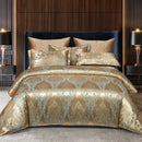 GobekUsa Jacquard Satin Summer Bedding Set - Elegant & Skin Friendly Duvet Cover - Single/Double Size