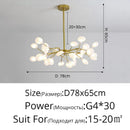 GobekUsa Luxurious Golden LED Chandelier for Home