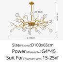 GobekUsa Luxurious Golden LED Chandelier for Home