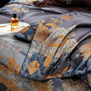 GobekUsa Jacquard Egyptian Cotton Bedding Set: Duvet Cover, Pillowcases, and Fitted or Bed Sheet