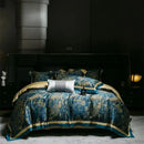 GobekUsa Blue Starry Sky Print Bedding Set: Queen King Size 1000TC Egyptian Cotton Duvet Covet, Sheets & Pillowcases