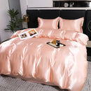 GobekUsa Ice Rayon Duvet Cover and Pillowcase Set: Smooth Comfort in Single & Double Sizes