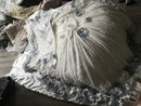GobekUsa Jacquard Rose Lace Bedding Set, Luxurious European Style, Red & Champagne