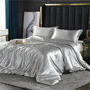 GobekUsa Luxurious Silk Bedding Set with Sheets - Queen/King Size