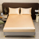 GobekUsa Luxurious Solid Color Satin Bedding Set