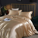 GobekUsa Luxurious Solid Color Silk Bedding Set