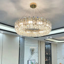 GobekUsa Gold Round/Oval Crystal Chandelier for Living & Dining Room