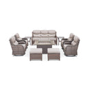 Alora Luxury 10-Piece All-Weather Outdoor Patio Furniture Set With Fire Pit Table (SAK39281)