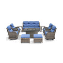 Alora Luxury 10-Piece All-Weather Outdoor Patio Furniture Set With Fire Pit Table (SAK39281)