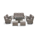 Alora Luxury 10-Piece All-Weather Outdoor Patio Furniture Set With Fire Pit Table (SAK39281)