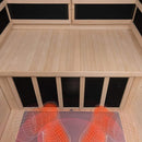 Luxury 2-Person Hemlock Wood FAR Infrared Sauna Room W/ Glass Door, 1750W (SAK81525)