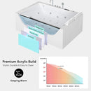 Alora Luxury 2-Person Jetted Whirlpool Tub With Massage And Thermostat Control (SAK13872)