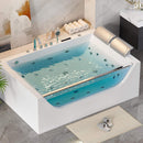 Nuvia Novara 71-Inch Luxury 2-Person Jetted Whirlpool Tub With Massage And Thermostat Control (SAK24590) by SAKSBY WHOLESALE