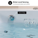 Nuvia Novara 71-Inch Luxury 2-Person Jetted Whirlpool Tub With Massage And Thermostat Control (SAK24590) by SAKSBY WHOLESALE