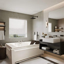 Alora Luxury 2-Person Whirlpool Hydro Massage Jetted Bathtub With Chromatherapy Lights (SAK58620)