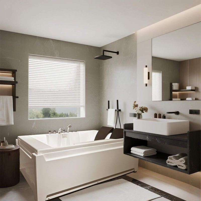 Alora Luxury 2-Person Whirlpool Hydro Massage Jetted Bathtub With Chromatherapy Lights (SAK58620)