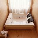 Alora Luxury 2-Person Whirlpool Hydro Massage Jetted Bathtub With Chromatherapy Lights (SAK58620)