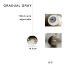 GobekUsa Clear Glass Pendant Light Dimmable LED Luxury Hanging Lamp