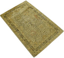 Traditional Style Gold Hand Tufted Wool Area Rug