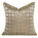 GobekUsa Gold Quatrefoil Geometric Jacquard Pillow Cover - Luxury Home Decor