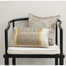 GobekUsa Gold Quatrefoil Geometric Jacquard Pillow Cover - Luxury Home Decor