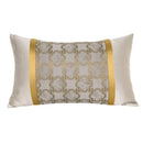 GobekUsa Gold Quatrefoil Geometric Jacquard Pillow Cover - Luxury Home Decor