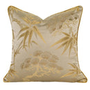 GobekUsa Gold Quatrefoil Geometric Jacquard Pillow Cover - Luxury Home Decor