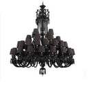 GobekUsa Black Crystal Chandelier: Luxury Lighting for Villa Hotel, Living Room, Dining Room