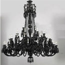 GobekUsa Black Crystal Chandelier: Luxury Lighting for Villa Hotel, Living Room, Dining Room