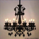 GobekUsa Black Crystal Chandelier: Luxury Lighting for Villa Hotel, Living Room, Dining Room