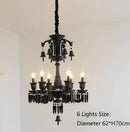 GobekUsa Black Crystal Chandelier: Luxury Lighting for Villa Hotel, Living Room, Dining Room