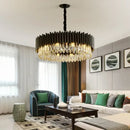 GobekUsa Black Crystal Ceiling Pendant Lights for Dining Table - Nordic Luxury Design