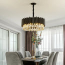 GobekUsa Black Crystal Ceiling Pendant Lights for Dining Table - Nordic Luxury Design