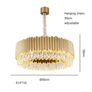 GobekUsa Black Crystal Ceiling Pendant Lights for Dining Table - Nordic Luxury Design