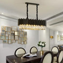 GobekUsa Black Crystal Ceiling Pendant Lights for Dining Table - Nordic Luxury Design
