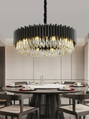 GobekUsa Black Crystal Ceiling Pendant Lights for Dining Table - Nordic Luxury Design