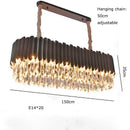 GobekUsa Black Crystal Ceiling Pendant Lights for Dining Table - Nordic Luxury Design