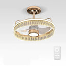 GobekUsa Black Gold LED Ceiling Fan Chandelier: Luxury Nordic Modern Design