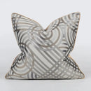 Luxury black & gold geometric jacquard cushion cover living room decor by Decorbites