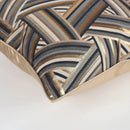 Luxury black & gold geometric jacquard cushion cover living room decor by Decorbites
