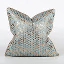 Luxury black & gold geometric jacquard cushion cover living room decor by Decorbites